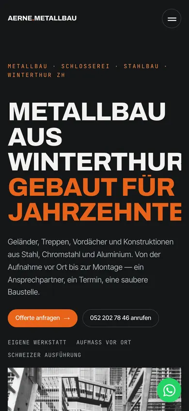 Metallbau — mobilni prikaz