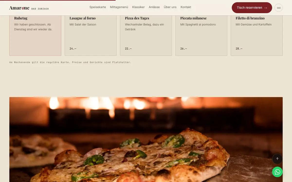 Ristorante — sekcija 2