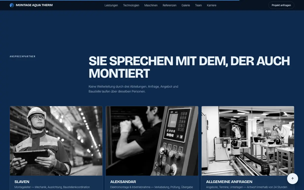 Industriemontage — sekcija 4