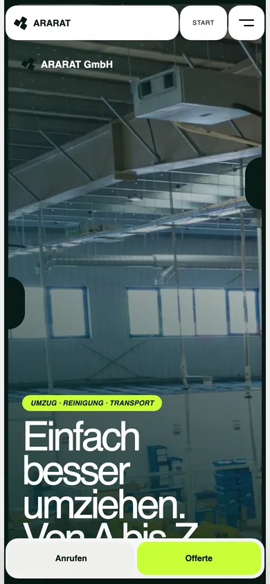 Umzug Pro — mobilni prikaz