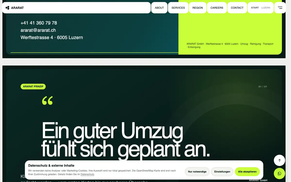 Umzug Pro — sekcija 3