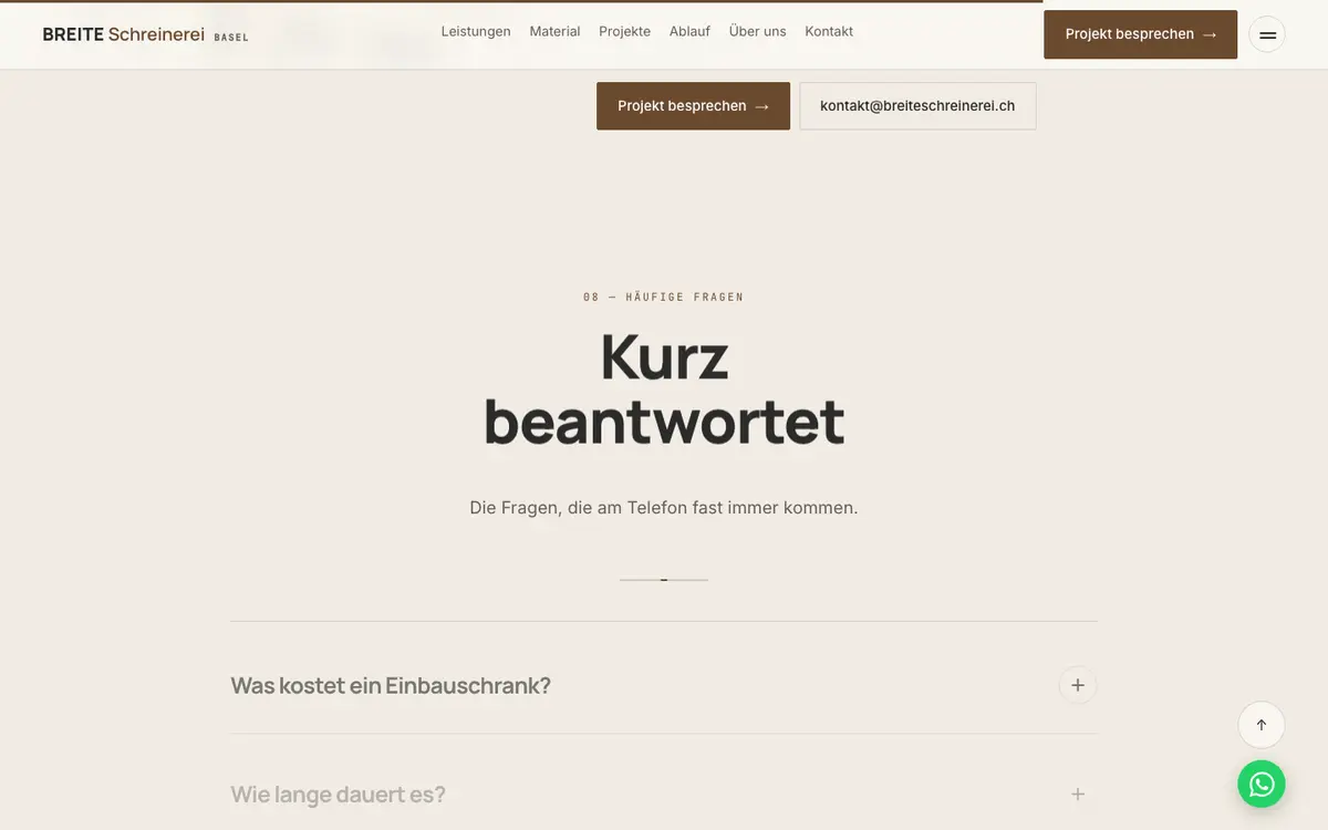 Innenausbau — sekcija 4