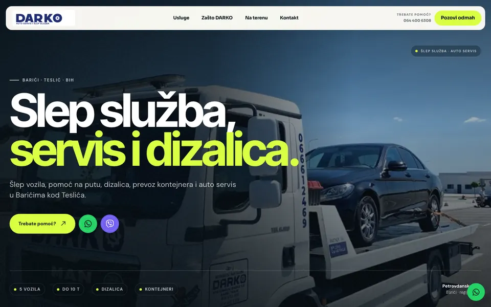 Šablon Šlep služba 0–24 — Auto servisi