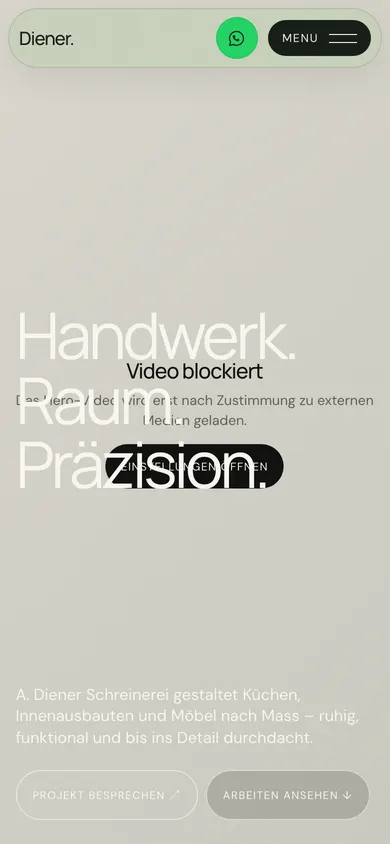 Schreinerei — mobilni prikaz