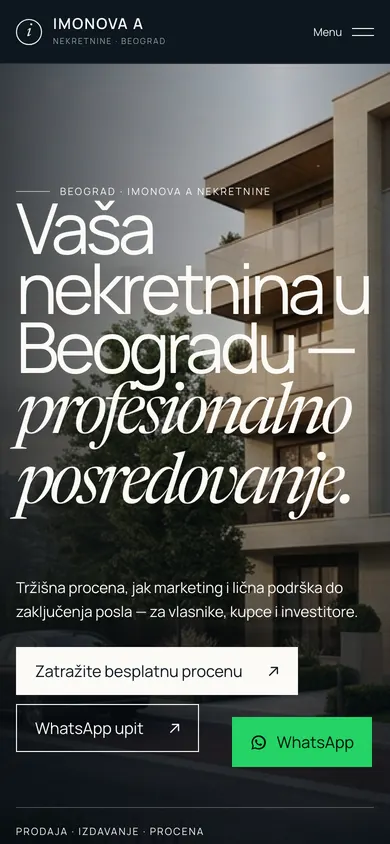 Agencija Hover — mobilni prikaz