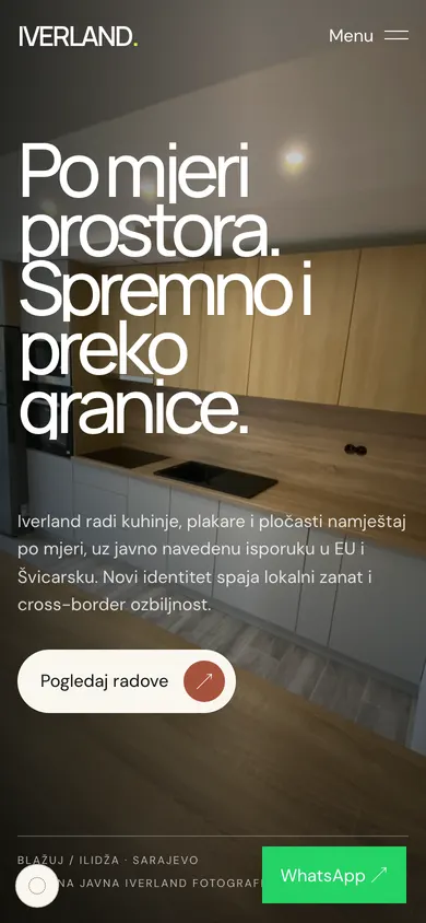 Furniture Export — mobilni prikaz