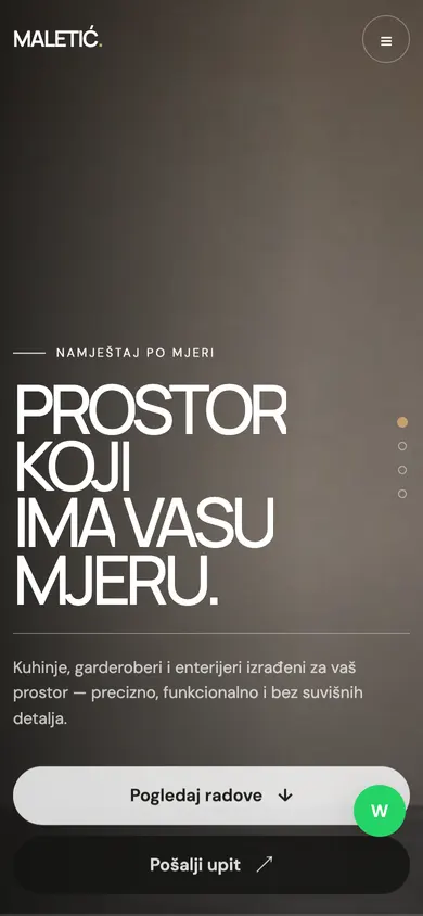 Namještaj Classic — mobilni prikaz