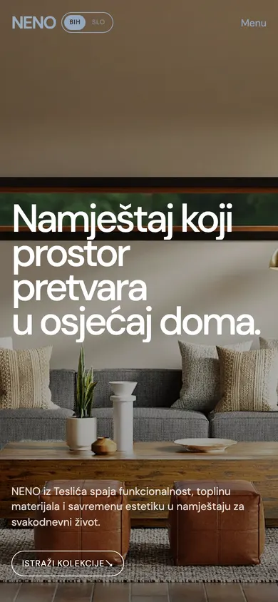 Enterijer Studio — mobilni prikaz