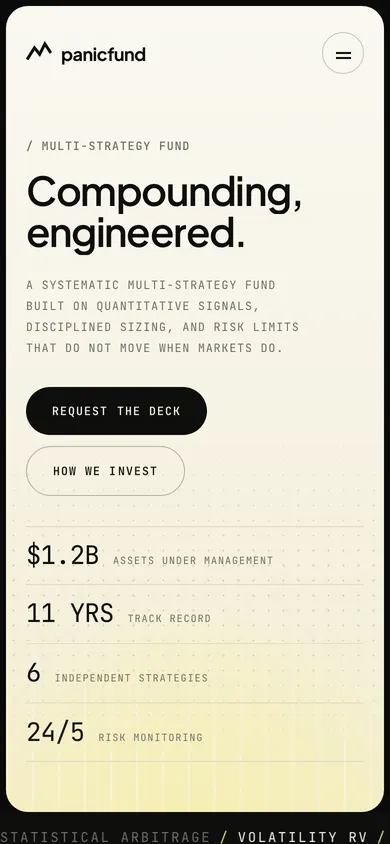 Multi-Strategy Fund — mobilni prikaz