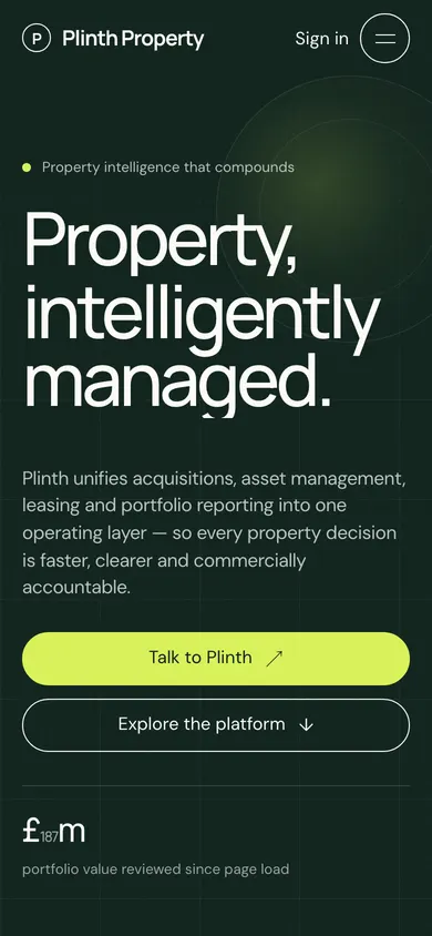 Estate Intelligence — mobilni prikaz