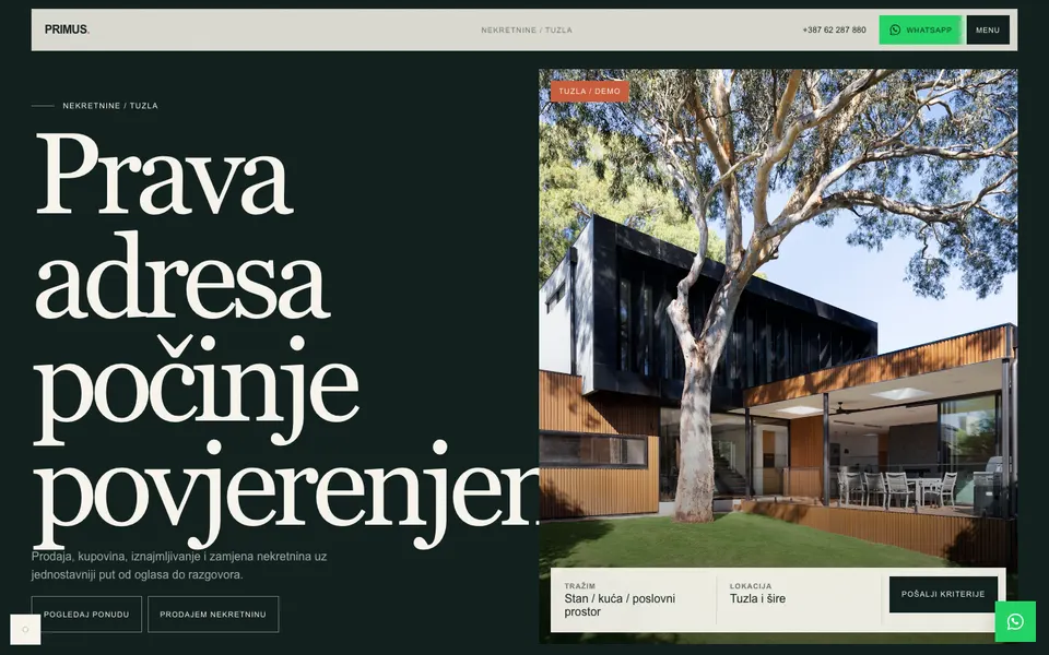 Šablon Agencija Premium — Nekretnine