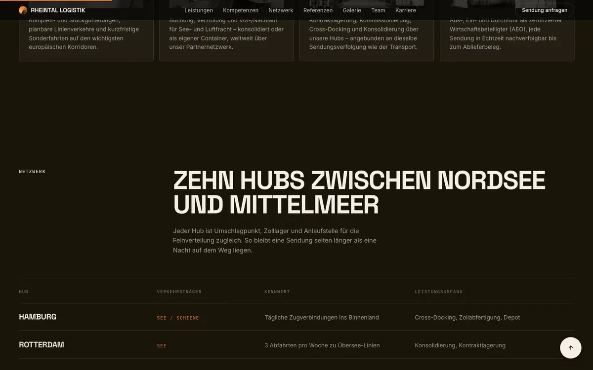 Fracht in Bewegung — sekcija 1