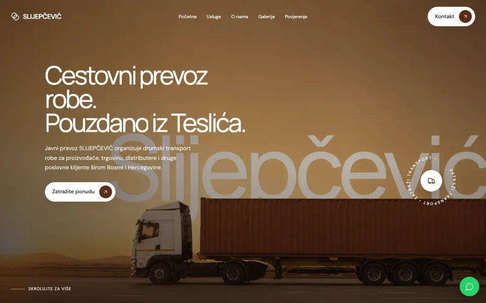 Šablon Cestovni prevoz — Logistika i transport
