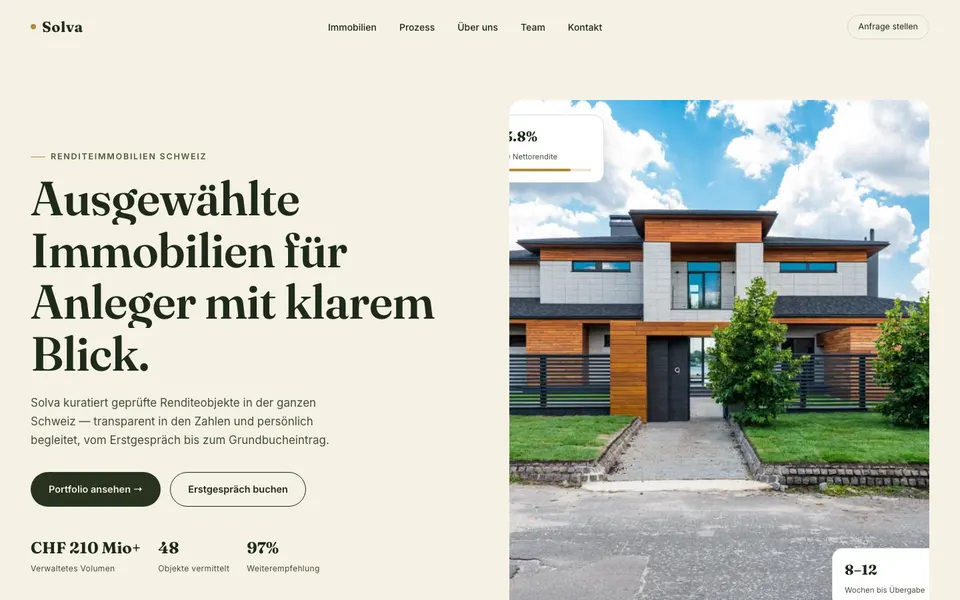 Šablon Solva Invest — Nekretnine
