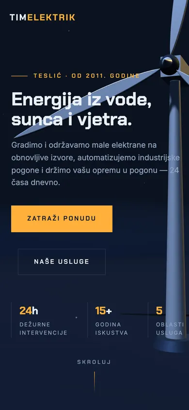 Elektro Energija — mobilni prikaz
