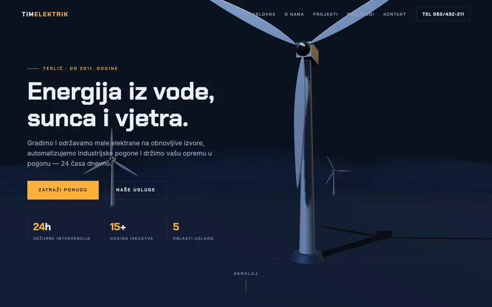 Šablon Elektro Energija — Građevina i industrija
