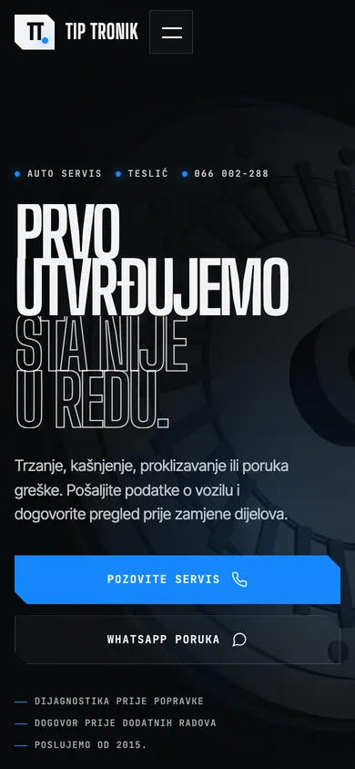 Auto Dijagnostika — mobilni prikaz