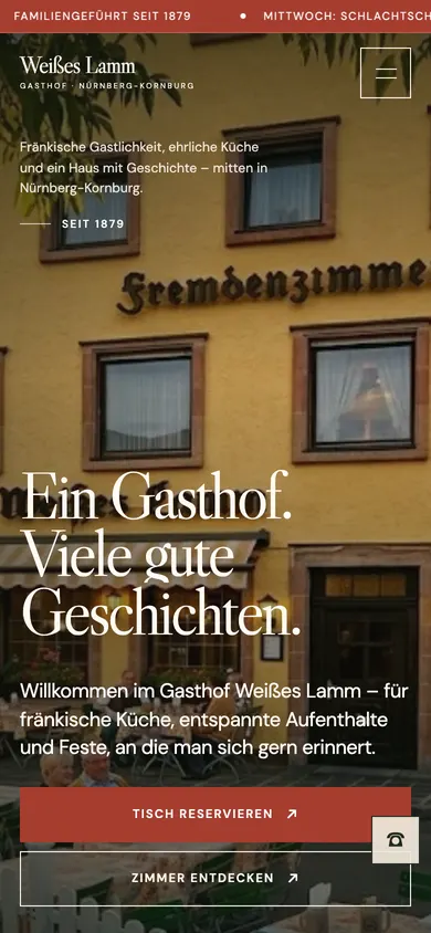 Gasthof — mobilni prikaz