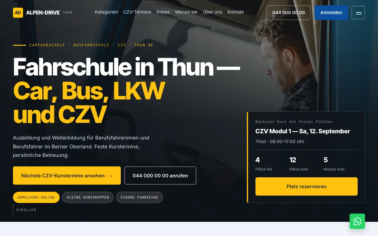 Snimak ekrana: Fahrschule — Desktop