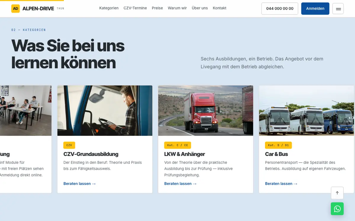 Fahrschule — sekcija 1
