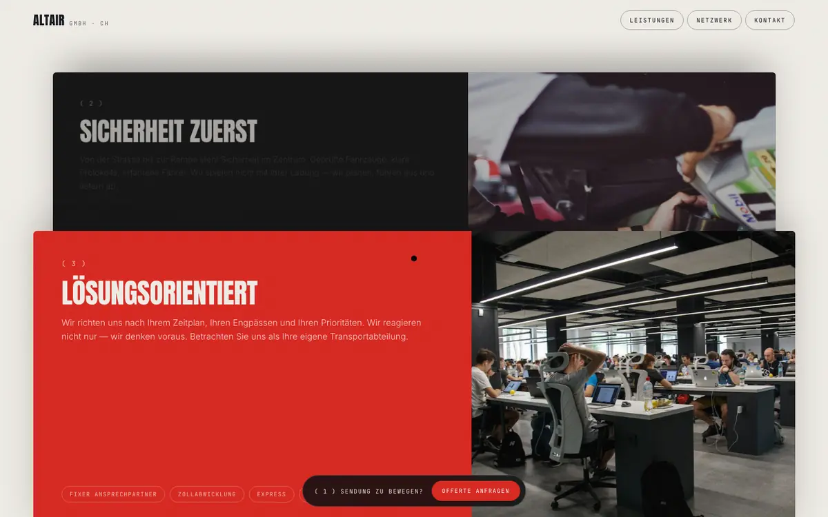 Swiss Logistik — sekcija 2