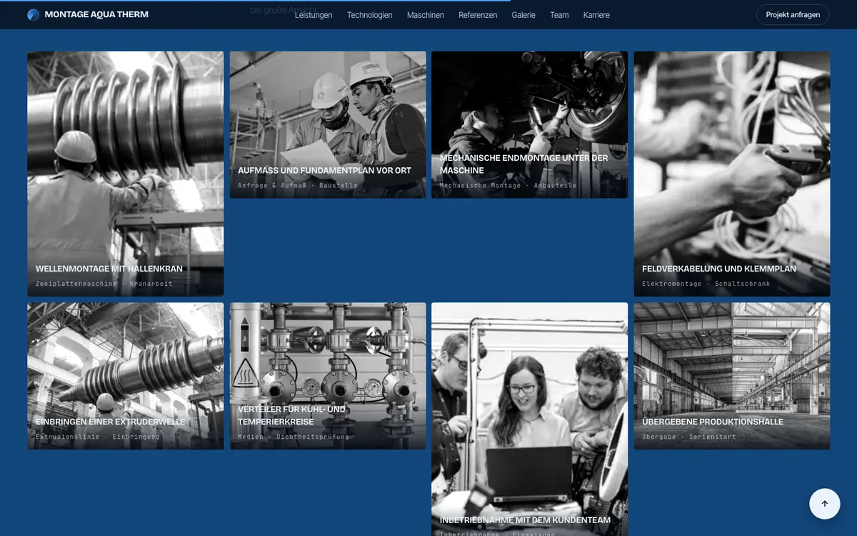 Industriemontage — Abschnitt 3