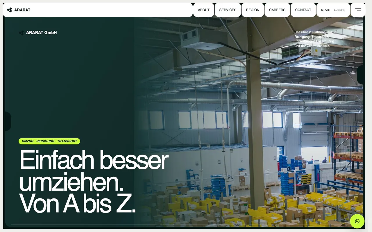 Screenshot: Umzug Pro — Desktop