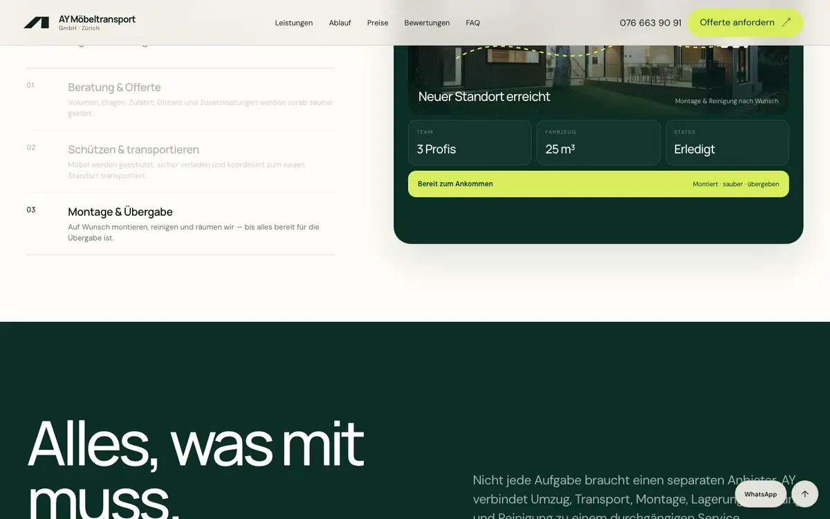 Möbeltransport — Abschnitt 2