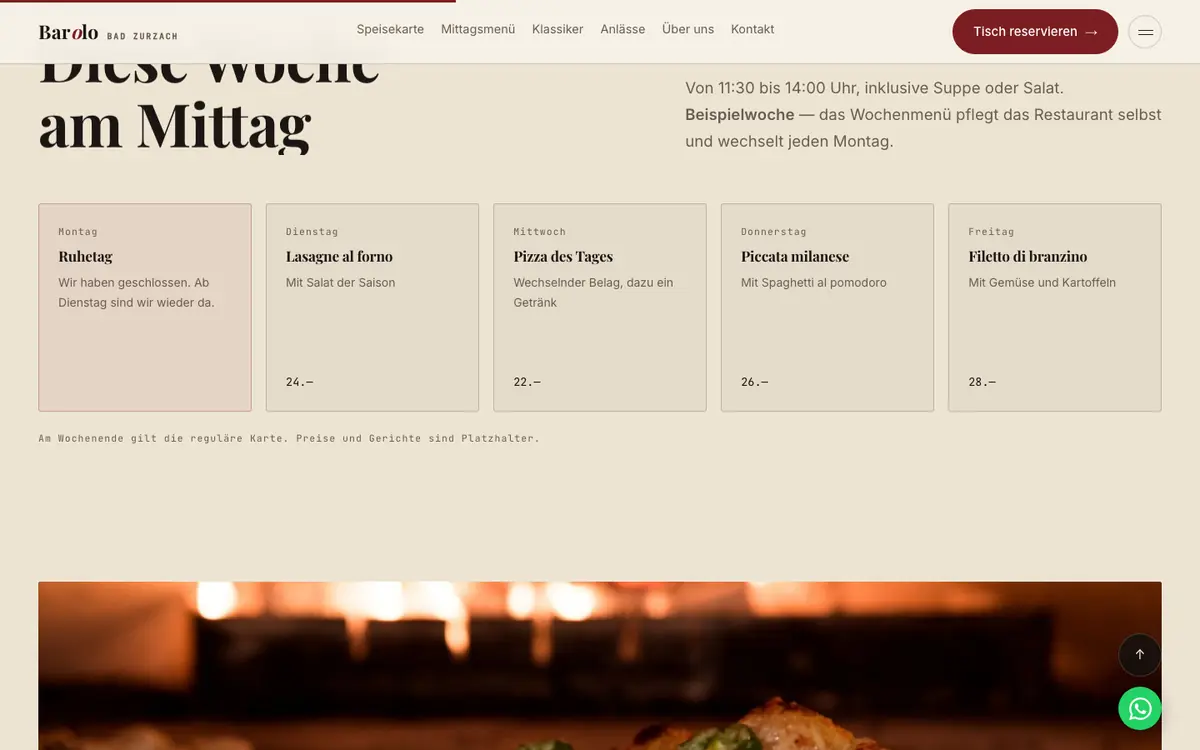 Ristorante — Abschnitt 2