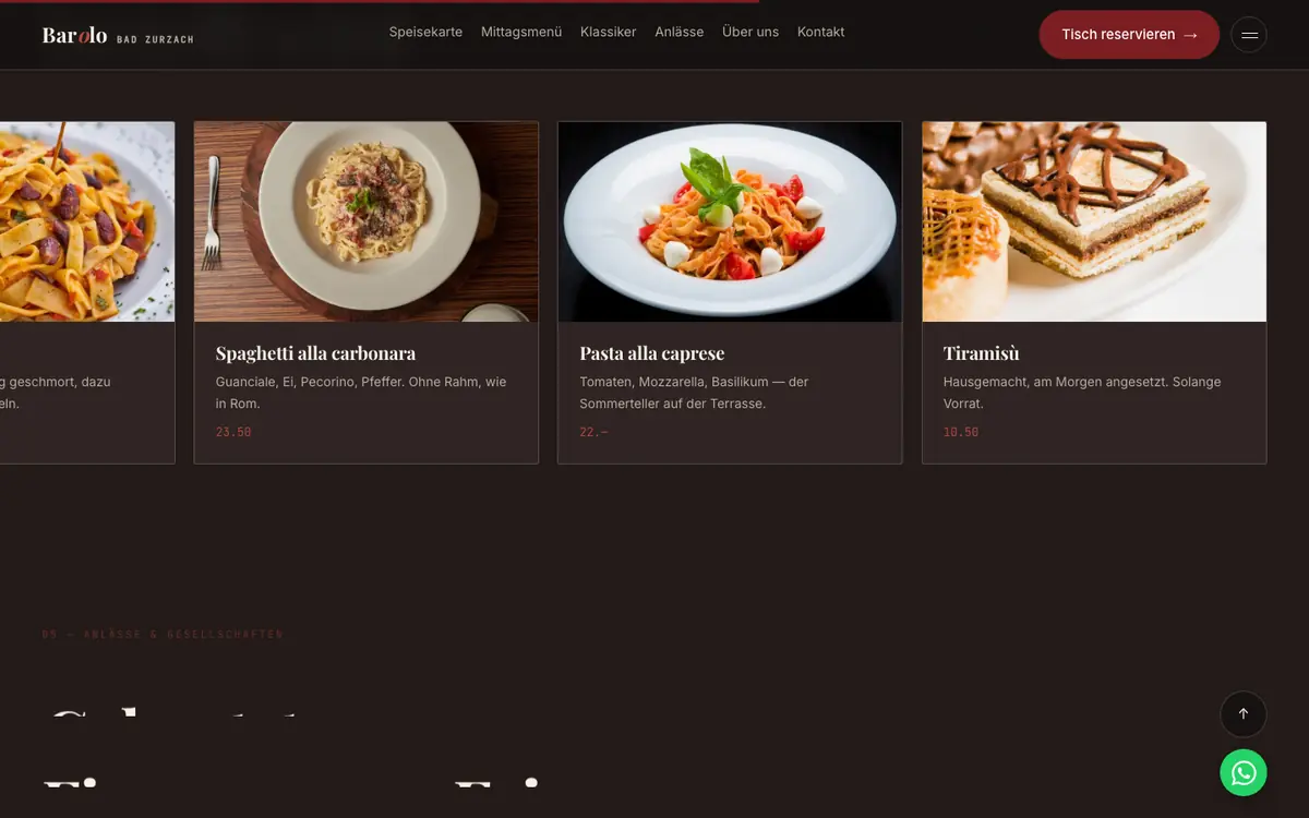 Ristorante — Abschnitt 3