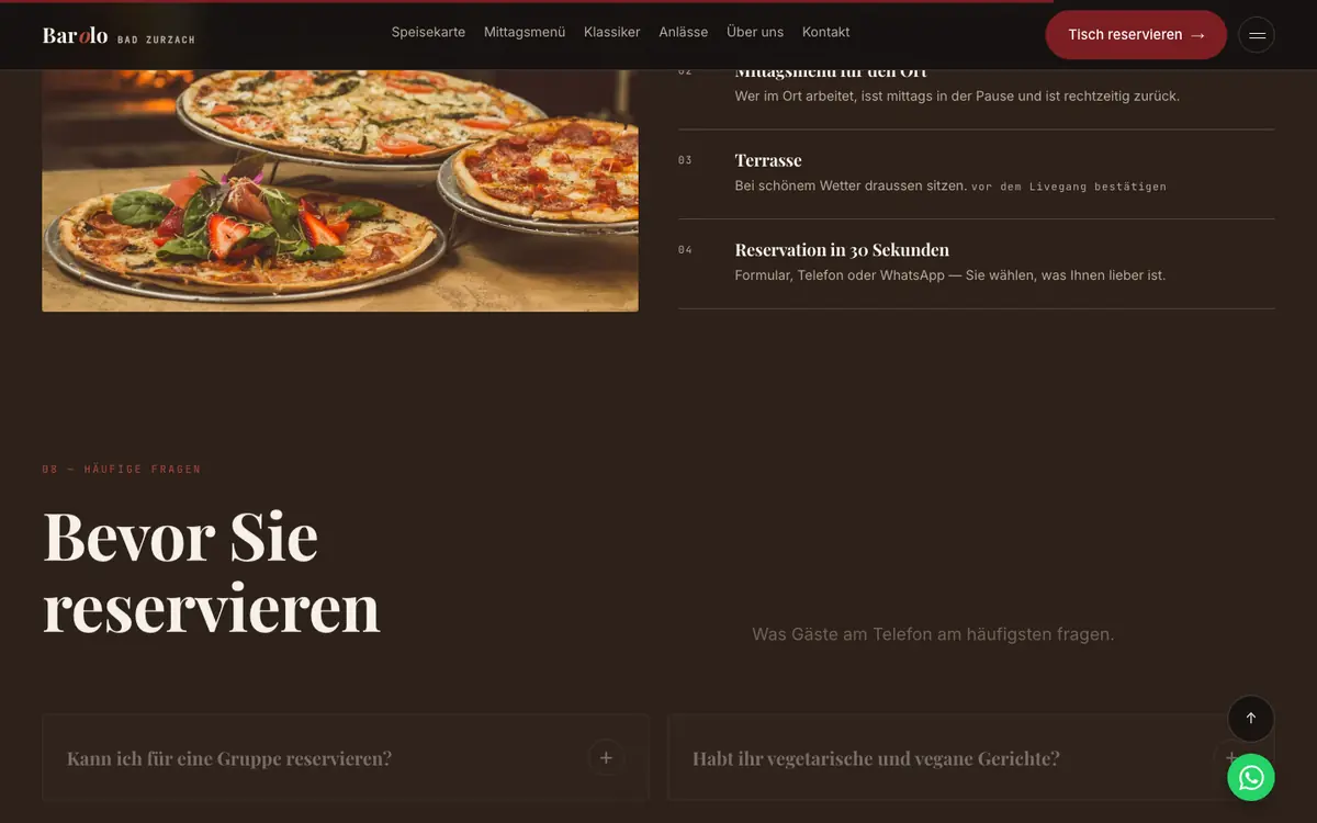 Ristorante — Abschnitt 4