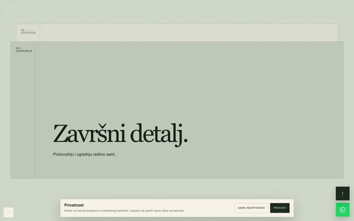 Stolarija Premium — sekcija 4