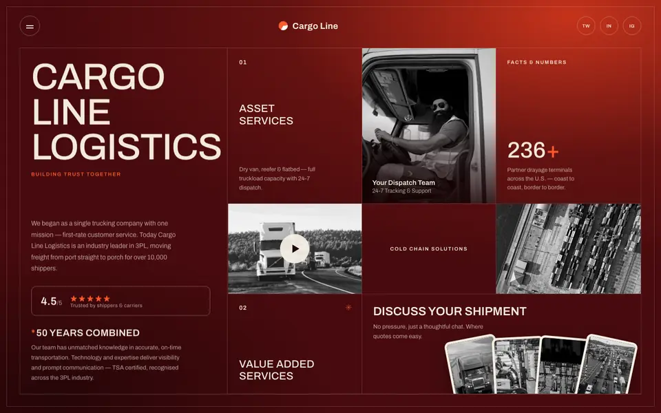 Šablon Cargo Line — Logistika i transport