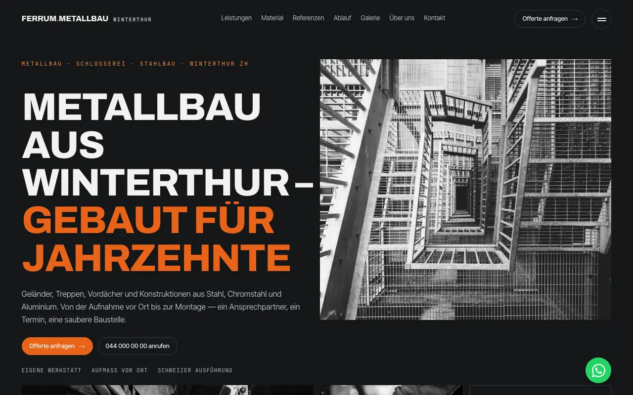 Snimak ekrana: Metallbau — Desktop