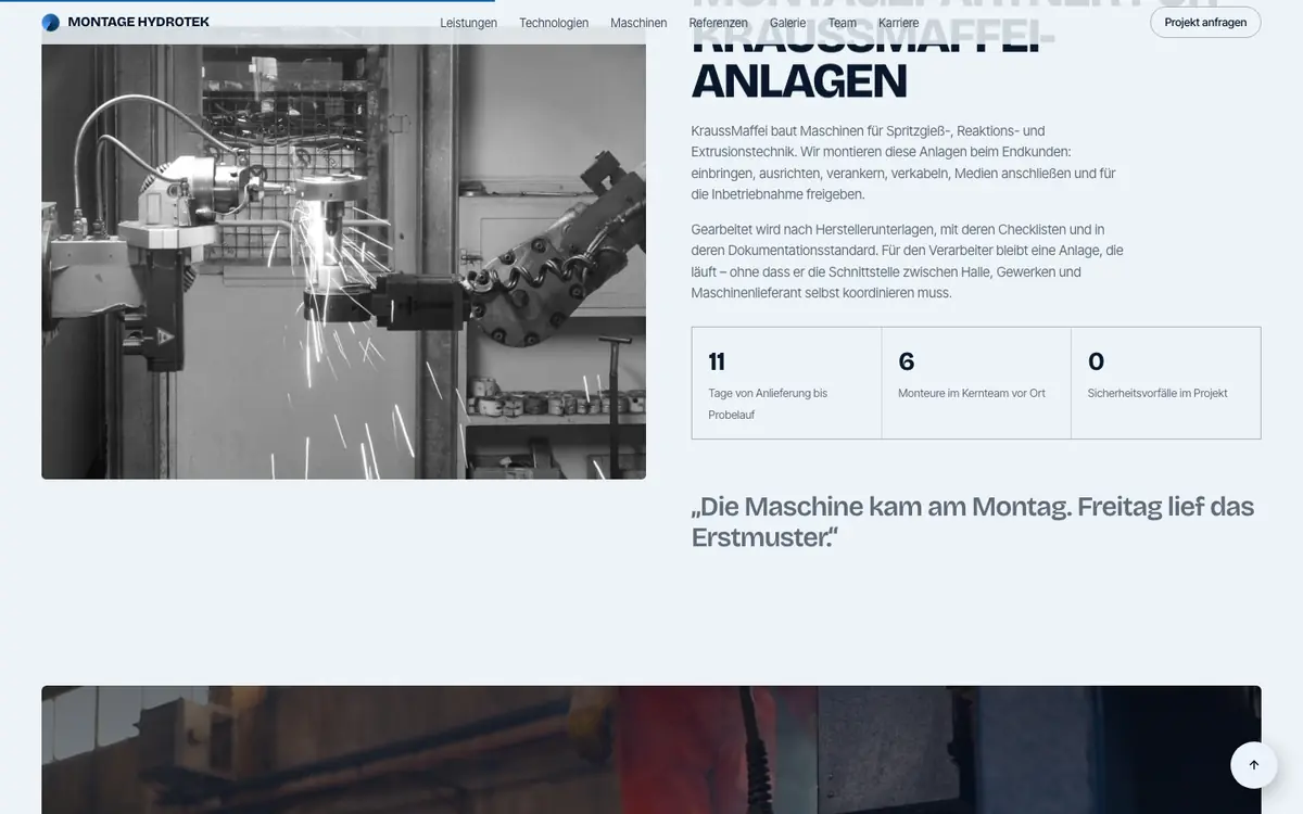 Industriemontage — sekcija 2