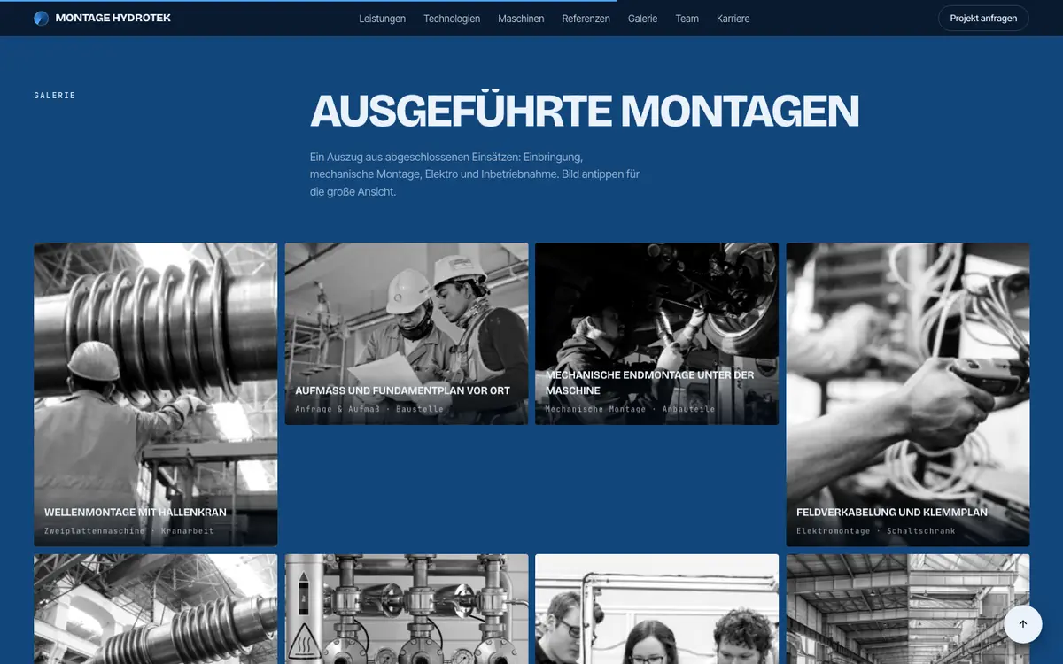 Industriemontage — sekcija 3