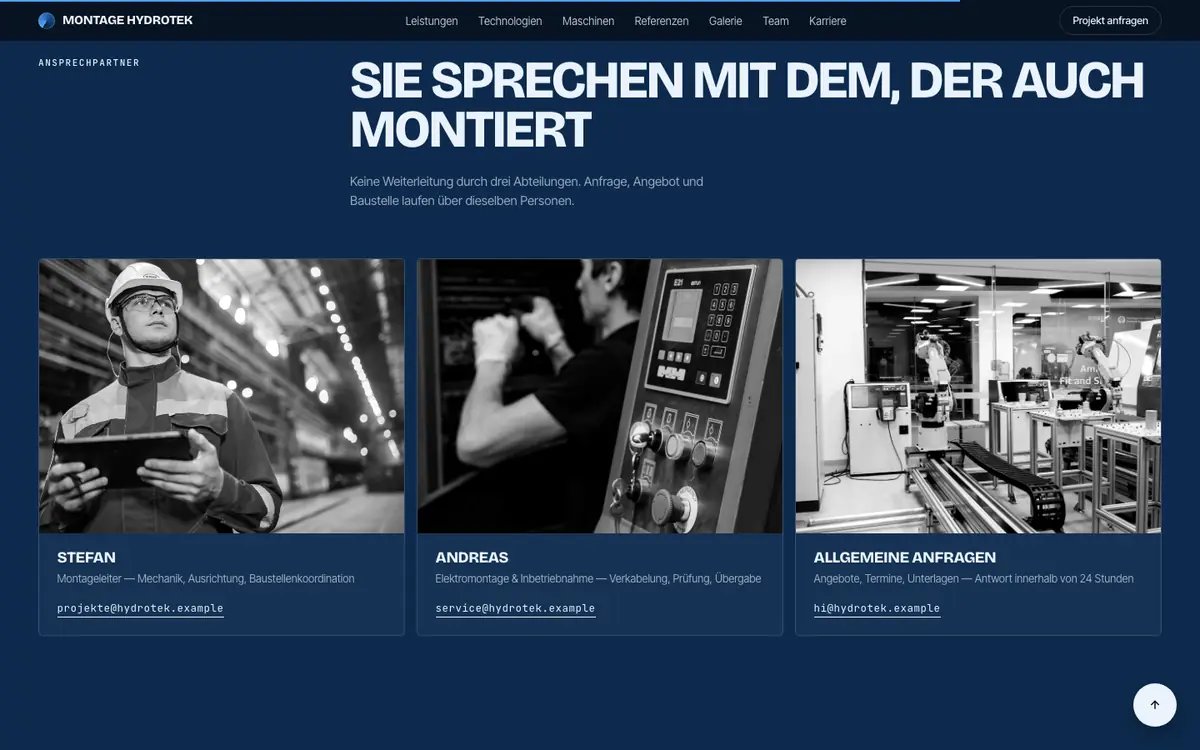 Industriemontage — sekcija 4