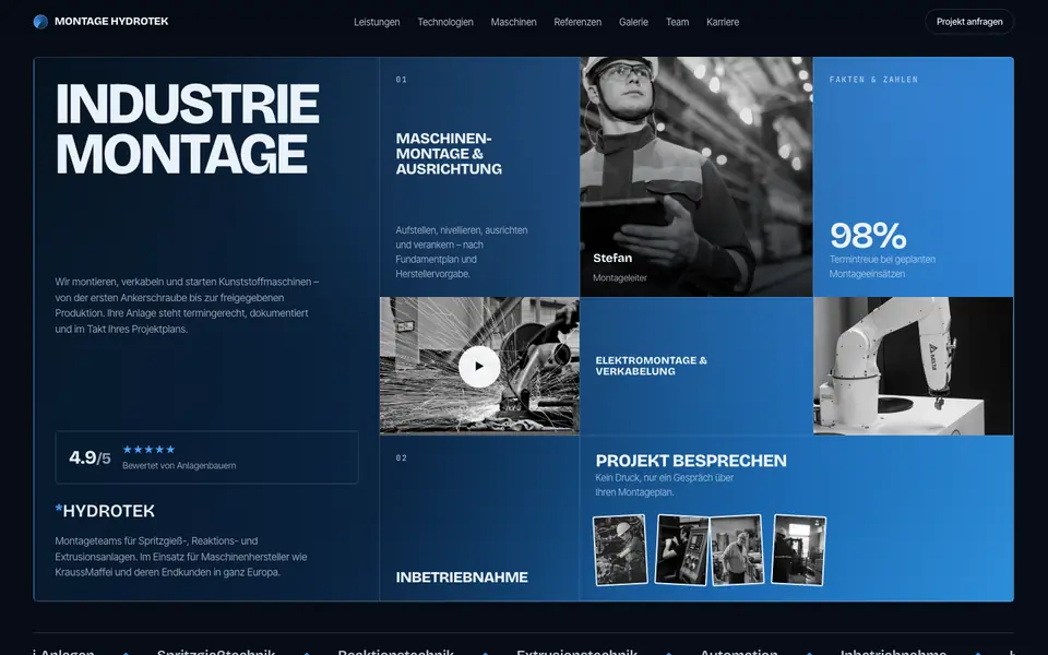 Šablon Industriemontage — Građevina i industrija