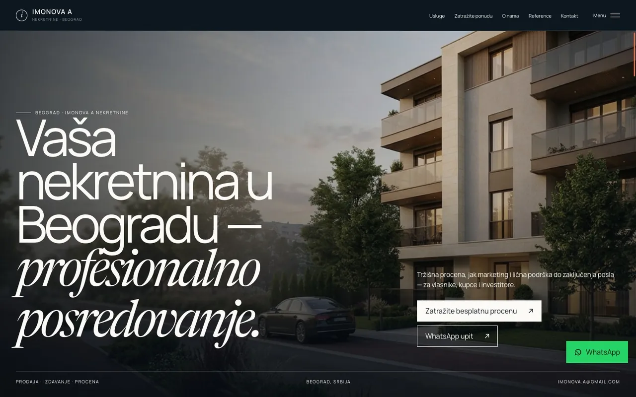 Screenshot: Makler Hover — Desktop