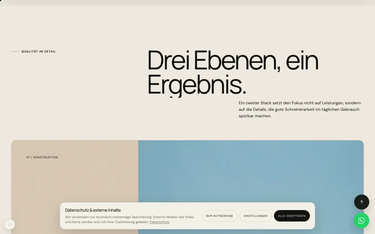 Schreinerei — sekcija 3