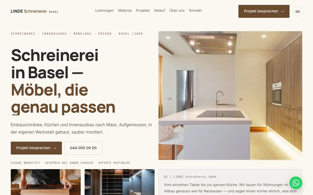 Snimak ekrana: Innenausbau — Desktop