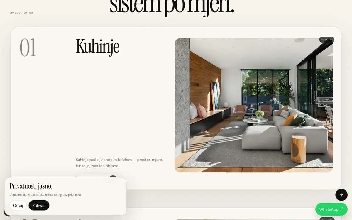 Kuhinje Program — sekcija 1