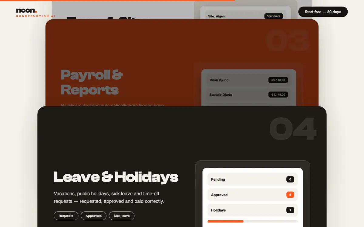 Construction SaaS — Abschnitt 2