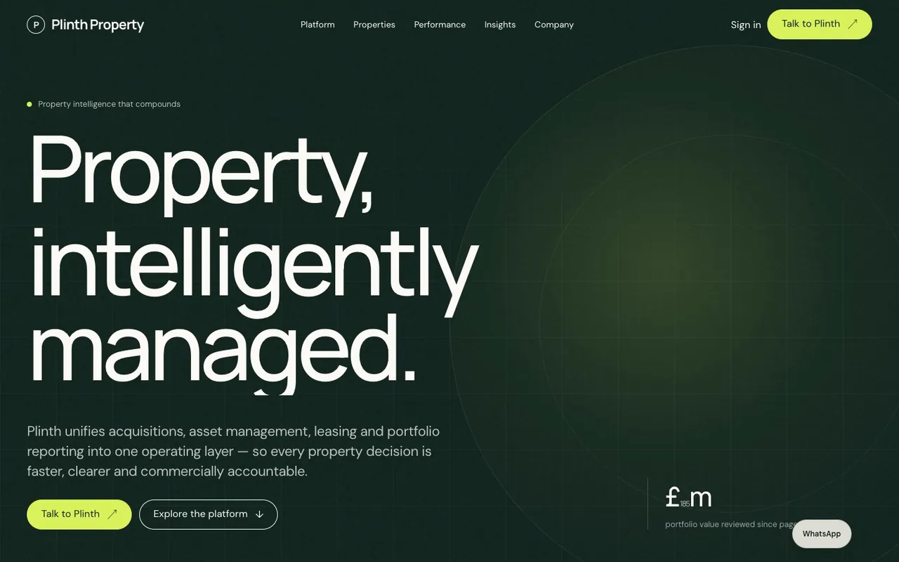Screenshot: Estate Intelligence — Desktop
