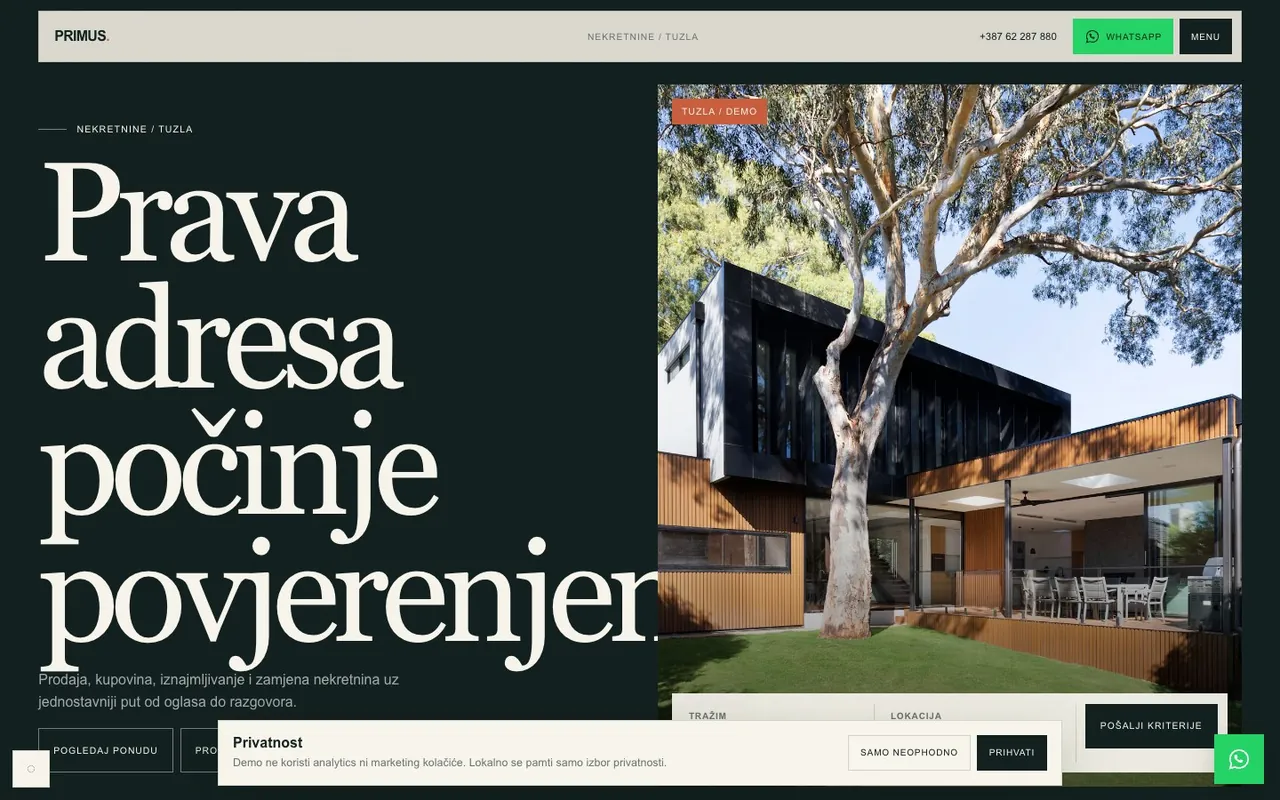 Screenshot: Makler Premium — Desktop