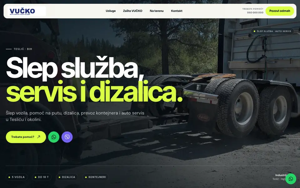 Šablon Šlep služba 0–24 — Auto servisi