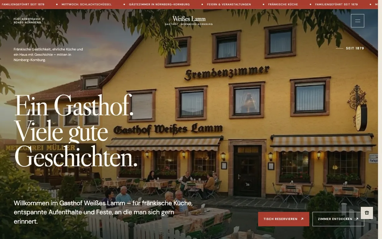 Screenshot: Gasthof — Desktop